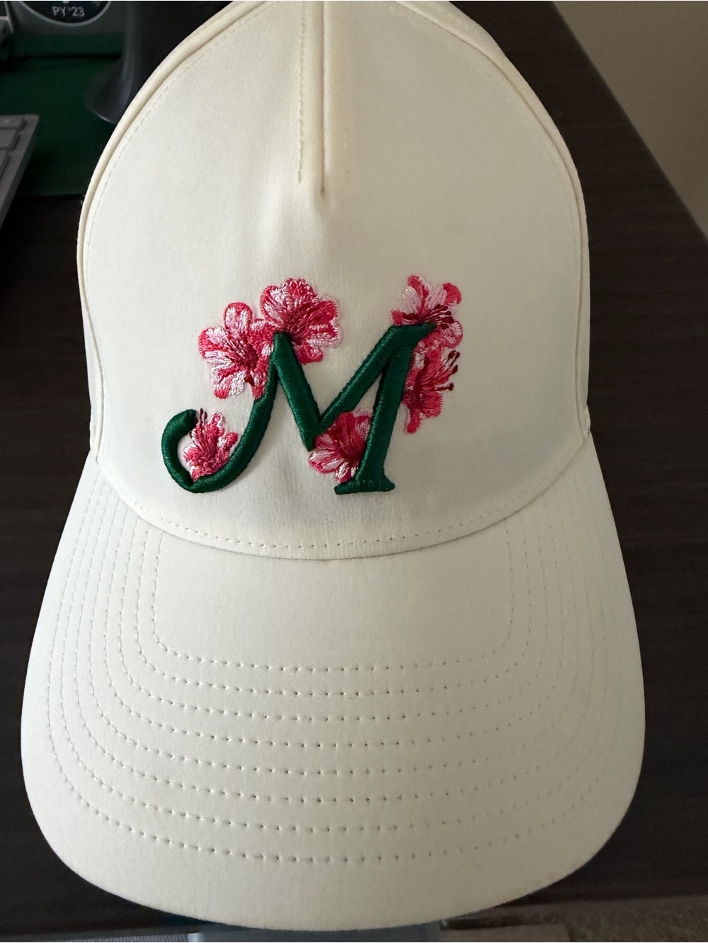 RARE 2026 Masters Adjustable Hat Azalea "M" Logo Tech - Ivory